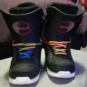 Thirtytwo Womens Ultralight Snowboard Boots, black rainbow